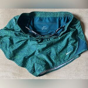 Nike Dri-FIT Teal Patterned Athletic Shorts